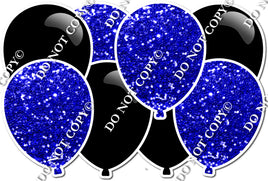 Black & Blue - Horizontal Balloon Panel