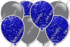 Grey & Blue - Horizontal Balloon Panel