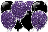 Black & Purple - Horizontal Balloon Panel