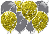 Grey & Yellow - Horizontal Balloon Panel