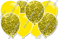 Combo Flat & Sparkle Yellow - Horizontal Balloon Panels