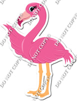 Flat Hot Pink Flamingo with Wing w/ Variants