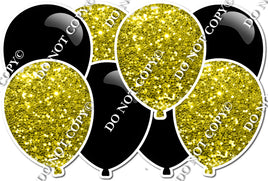 Black & Yellow - Horizontal Balloon Panel