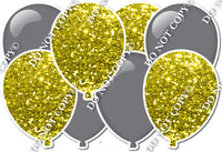 Grey & Yellow - Horizontal Balloon Panel