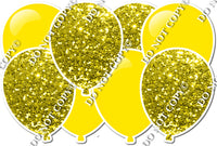 Combo Flat & Sparkle Yellow - Horizontal Balloon Panels