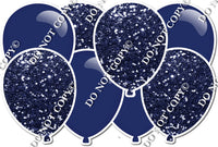 Combo Flat & Sparkle Navy Blue - Horizontal Balloon Panels
