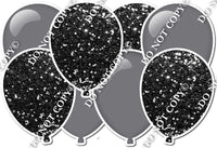 Grey & Black - Horizontal Balloon Panel
