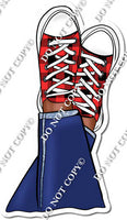 Dark Skin Tone Wearing Red Plaid Shoes w/ Variants