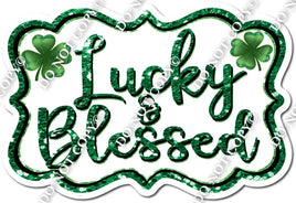 Green & White Lucky Blessed Statement w/ Variant