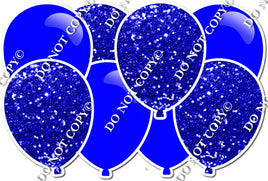 Combo Flat & Sparkle Blue - Horizontal Balloon Panels