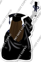 Navy Blue Sparkle Grad Brunette w/ Variants