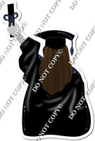 Navy Blue Sparkle Grad Brunette w/ Variants