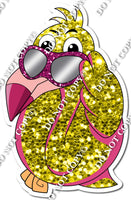 Sparkle Yellow with Flat Hot Pink - Flamingo Body w/ Variants