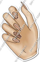 Light Skin Tone Hand with Rose Gold Nails w/ Variants