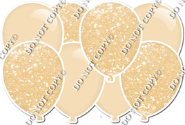 Combo Flat & Sparkle Champagne - Horizontal Balloon Panels