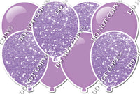 Combo Flat & Sparkle Lavender - Horizontal Balloon Panels