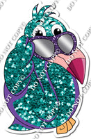 Sparkle Teal with Flat Purple - Flamingo Body w/ Variants