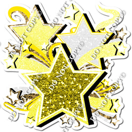 Yellow, White, Pastel Yellow Star Bundle