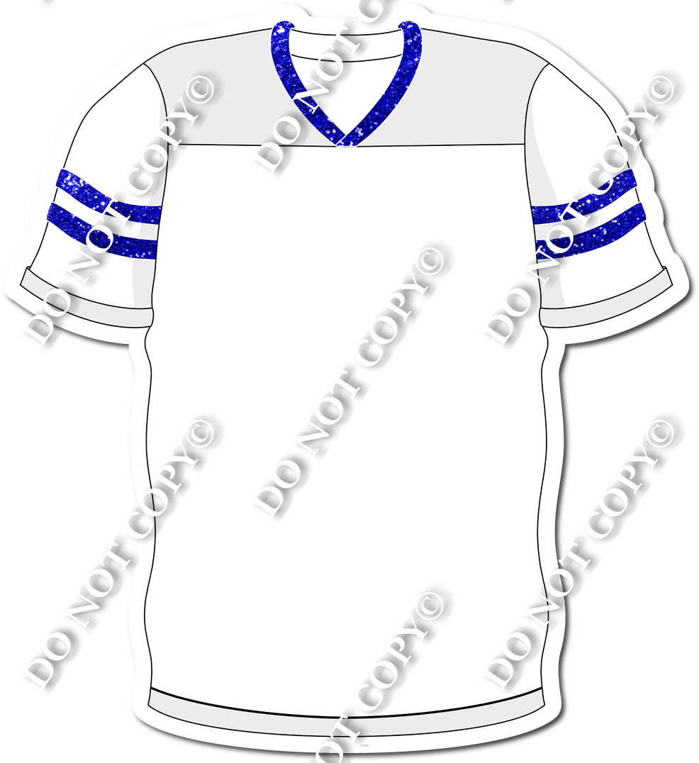 Football Jersey - White / Blue| Sign Swag USA