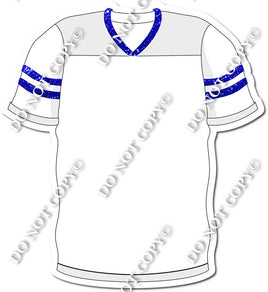Football Jersey - White / Blue