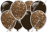 Combo Flat & Sparkle Chocolate - Horizontal Balloon Panels