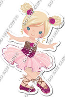 Ballerina - Blonde Hair - Rose Gold / Pink Ombre Dress w/ Variants