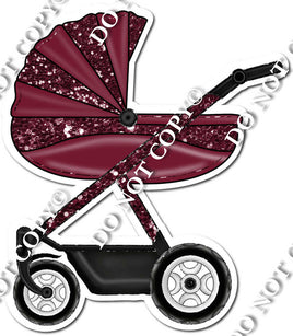 Baby Stroller - Burgundy
