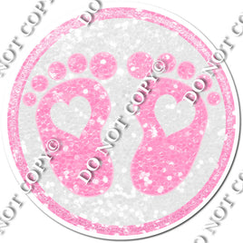 Baby Foot Prints - Baby Pink