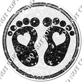 Baby Foot Prints - Black