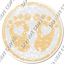 Baby Foot Prints - Champagne