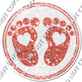 Baby Foot Prints - Coral