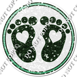 Baby Foot Prints - Hunter Green