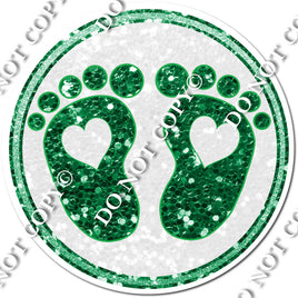 Baby Foot Prints - Green
