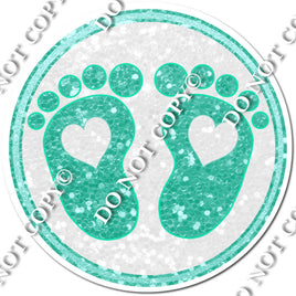 Baby Foot Prints - Mint