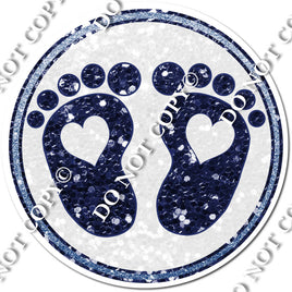 Baby Foot Prints - Navy Blue