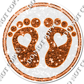 Baby Foot Prints - Orange