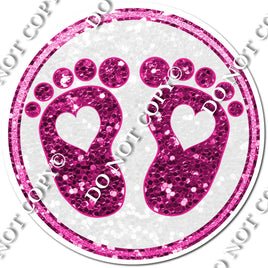 Baby Foot Prints - Hot Pink