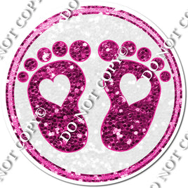 Baby Foot Prints - Hot Pink