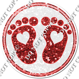 Baby Foot Prints - Red