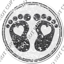Baby Foot Prints - Silver