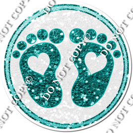 Baby Foot Prints - Teal