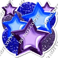 Purple & Blue Foil Balloon & Star Bundle