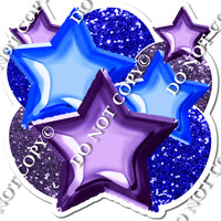 Purple & Blue Foil Balloon & Star Bundle