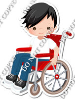 Light Skin Boy in Wheelchair w/ Variants