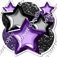 Violet & Black Foil Balloon & Star Bundle