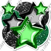 Green & Black Foil Balloon & Star Bundle