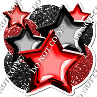 Red & Black Foil Balloon & Star Bundle