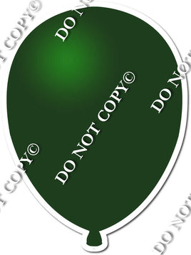 Flat - Hunter Green Balloon - Style 2