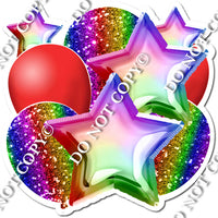Rainbow Balloon & Star Bundle