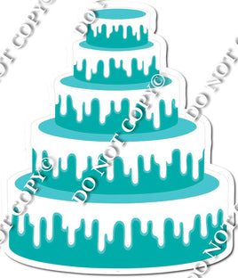 Flat Teal Cake